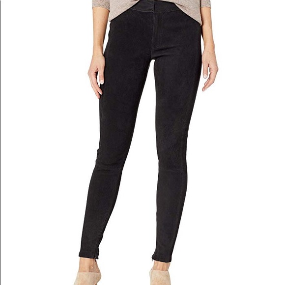 FRYE Jet Black Campus Leather Leggings - Picture 4 of 8